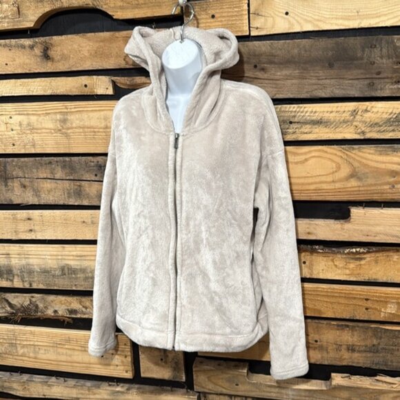 UGG TASHA DOUBLE FLEECE ZIP HOODIE In‎ Moonbeam Women’s Size XL - Picture 2 of 10